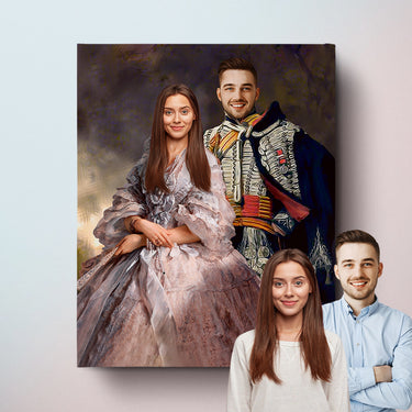 The Lieutenant and The Empress - Custom Couple Portraits